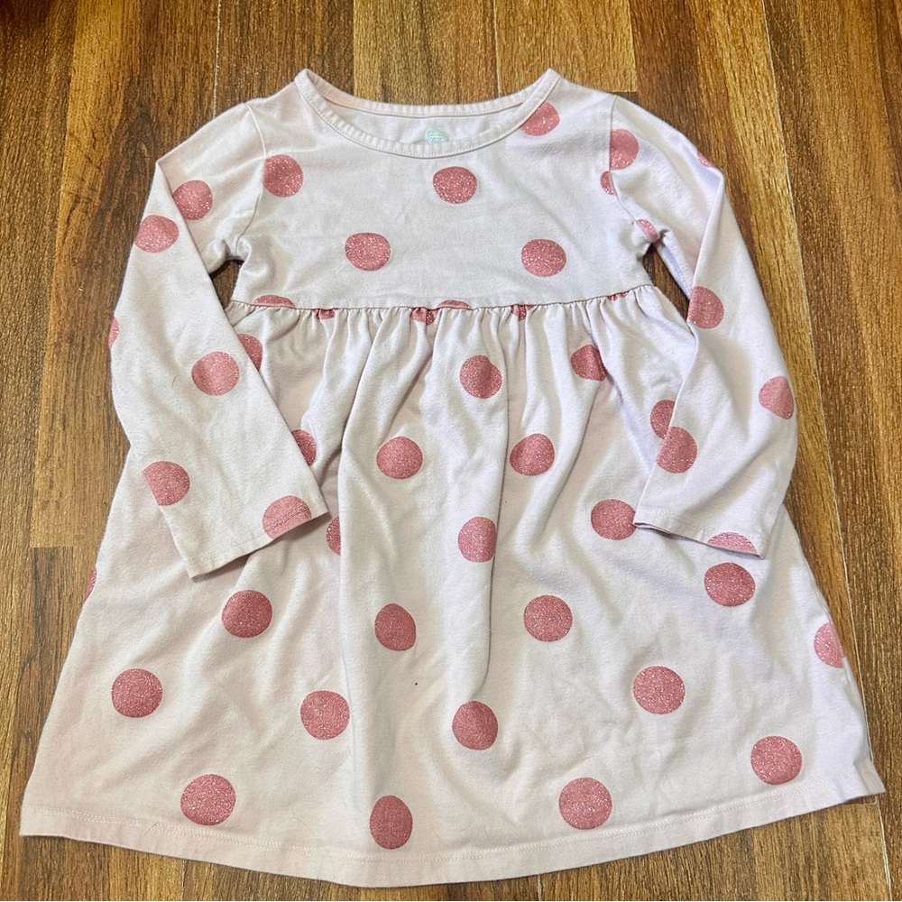 Wonder Nation Pink Polka Dot Dress